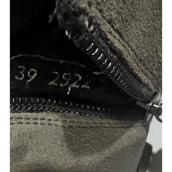 Maciejka Ankle Boots Leather Flats Gray Yellow Vintage-Look Lace Up Zipper Sz 8 - Picture 11 of 11